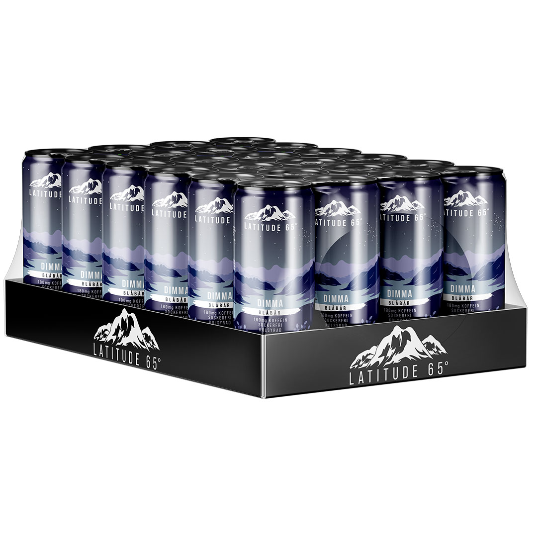24 x Latitude 65 330 ml Dimma - Mustikka