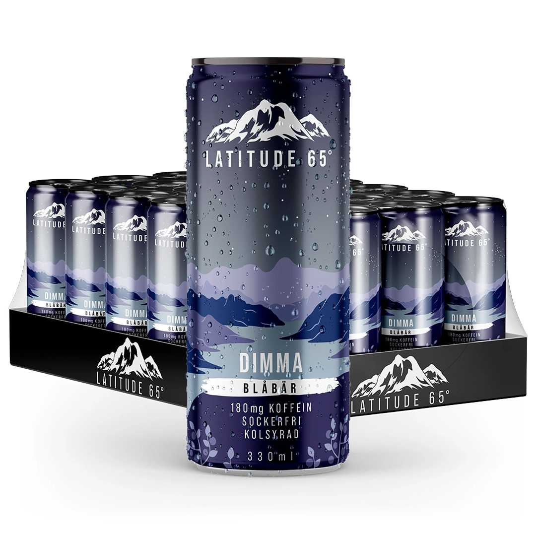 24 x Latitude 65 330 ml Dimma - Mustikka