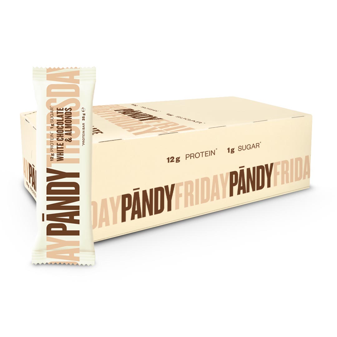 18 x Pändy Protein Bar 35 g White Chocolate & Almonds