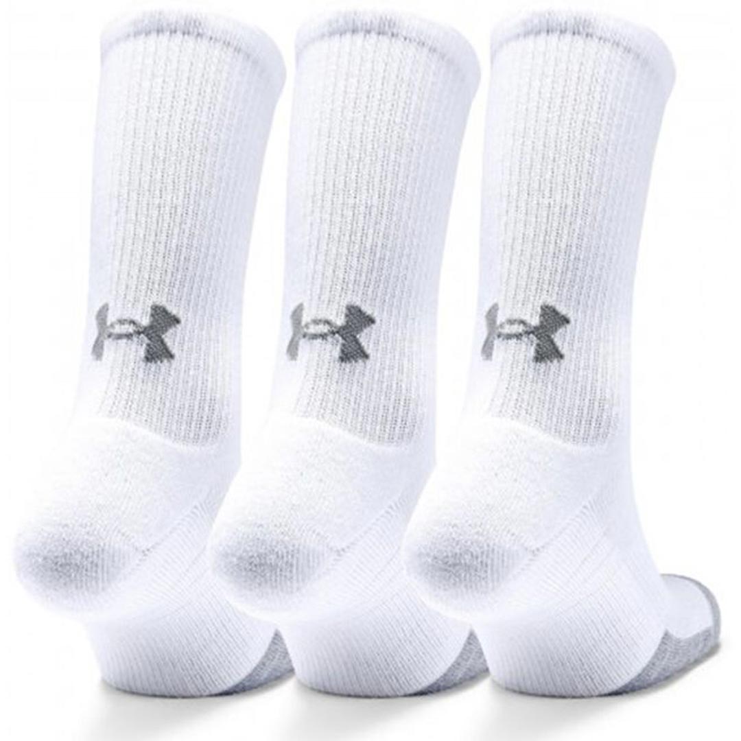 Under Armour HeatGear® Crew Socks 3-Pack White