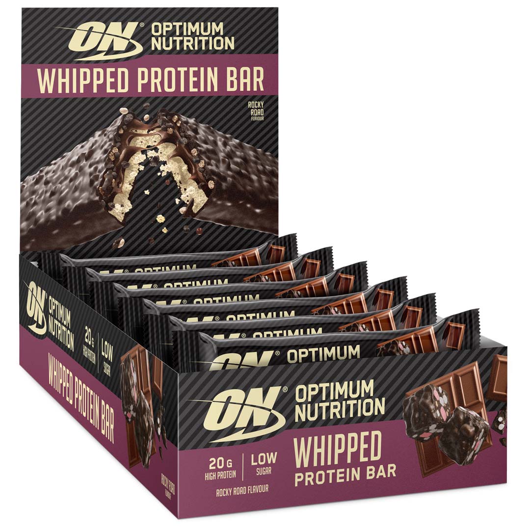 10 x Optimum Nutrition Whipped Protein Bar 60 g Rocky Road