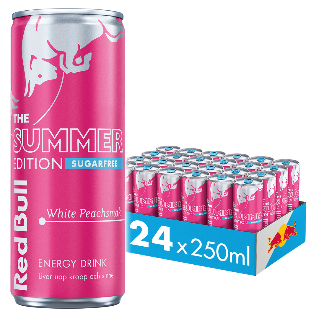 24 x Red Bull Energidryck 250 ml Summer Edition Sugarfree - White Peach