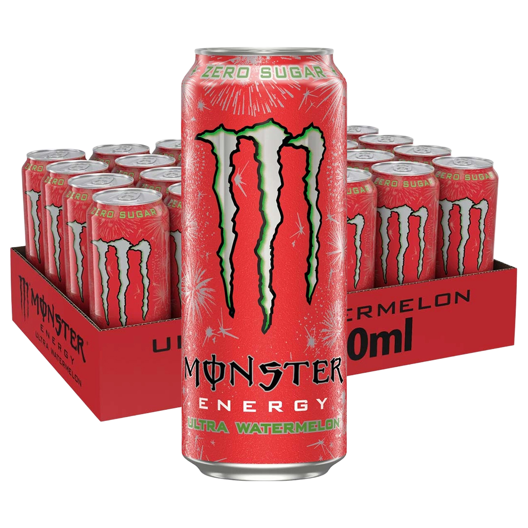 24 x Monster Energy 500 ml Ultra Watermelon (sokeriton)