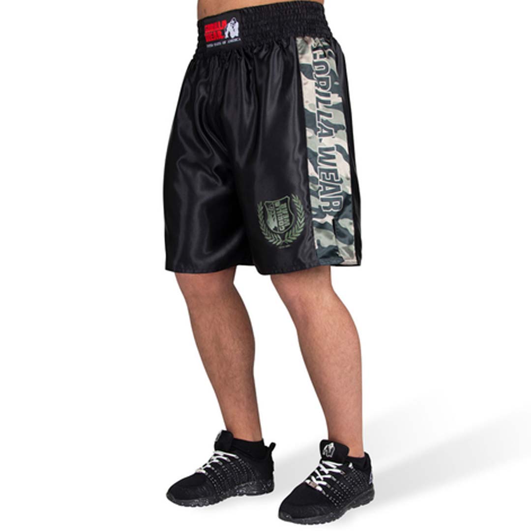 Gorilla Wear Vaiden Boxing Shorts Army Green Camo