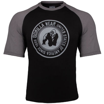 Gorilla Wear Texas T-Shirt Black & Dark Grey