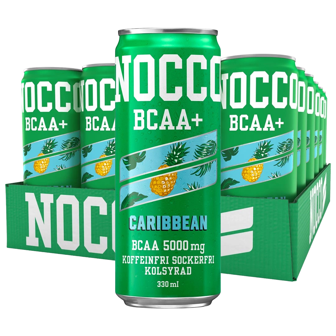 24 x NOCCO BCAA+ 330 ml Caribbean (kofeiiniton)