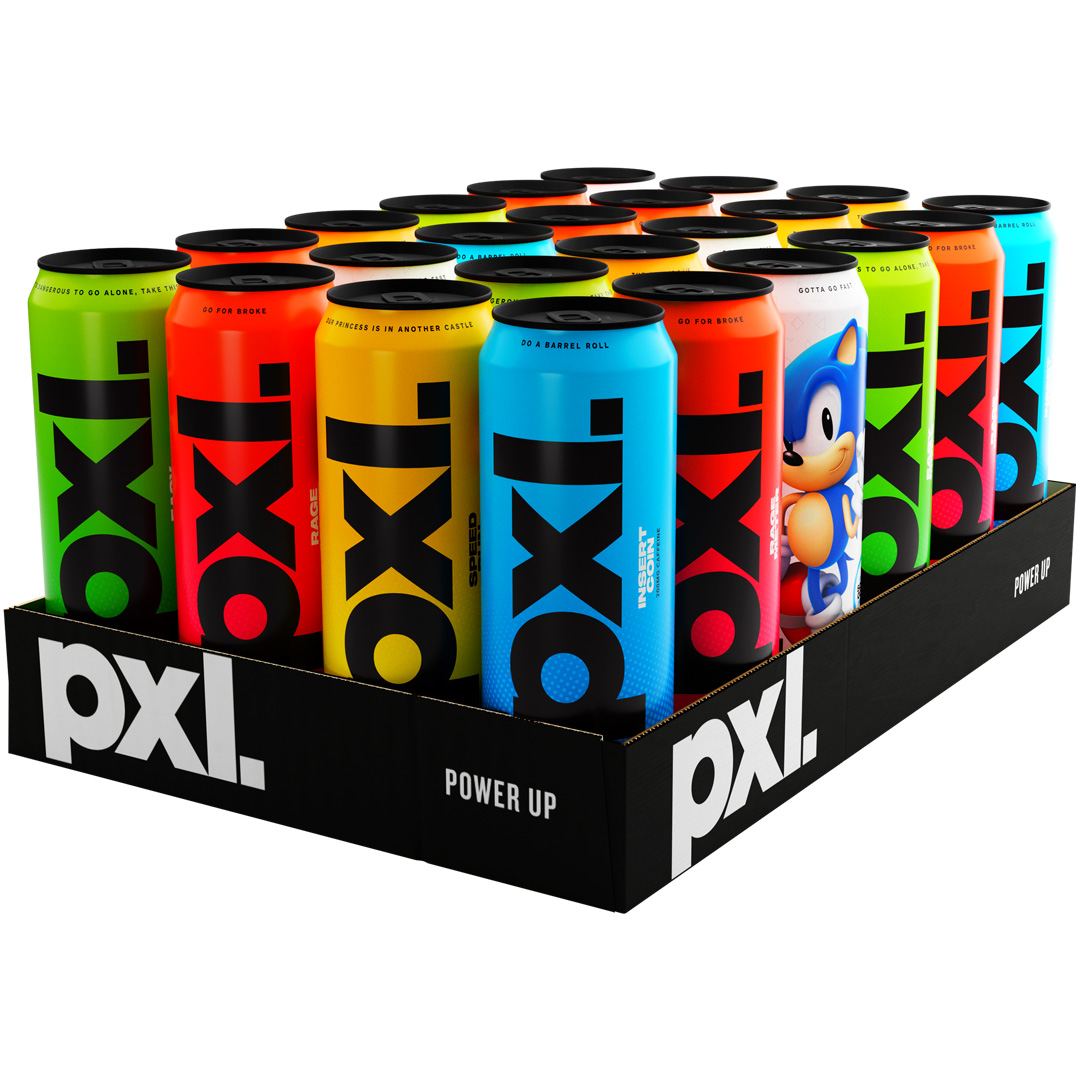 24 x PXL Energy 500 ml Mix-lava