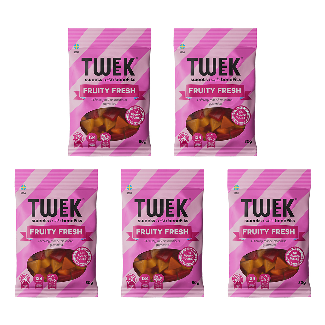 5 x Tweek Sweets 80 g Fruity Fresh