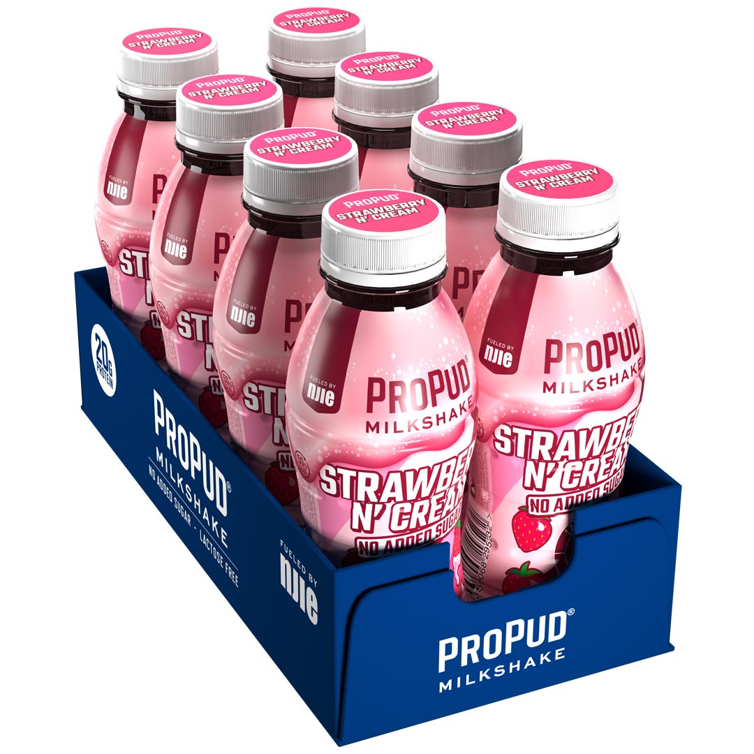 8 x NJIE ProPud Protein Milkshake 330 ml Strawberry