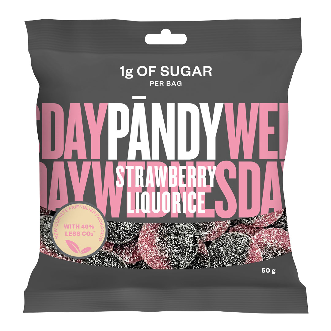 Pändy Candy 50 g Strawberry/Liquorice by Klara