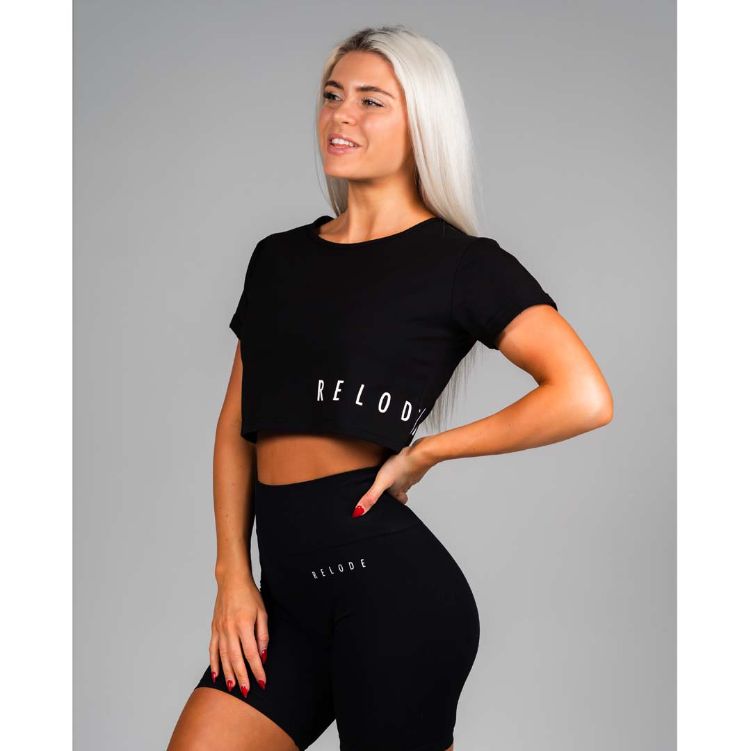 Relode Mercy Cropped T-shirt Black