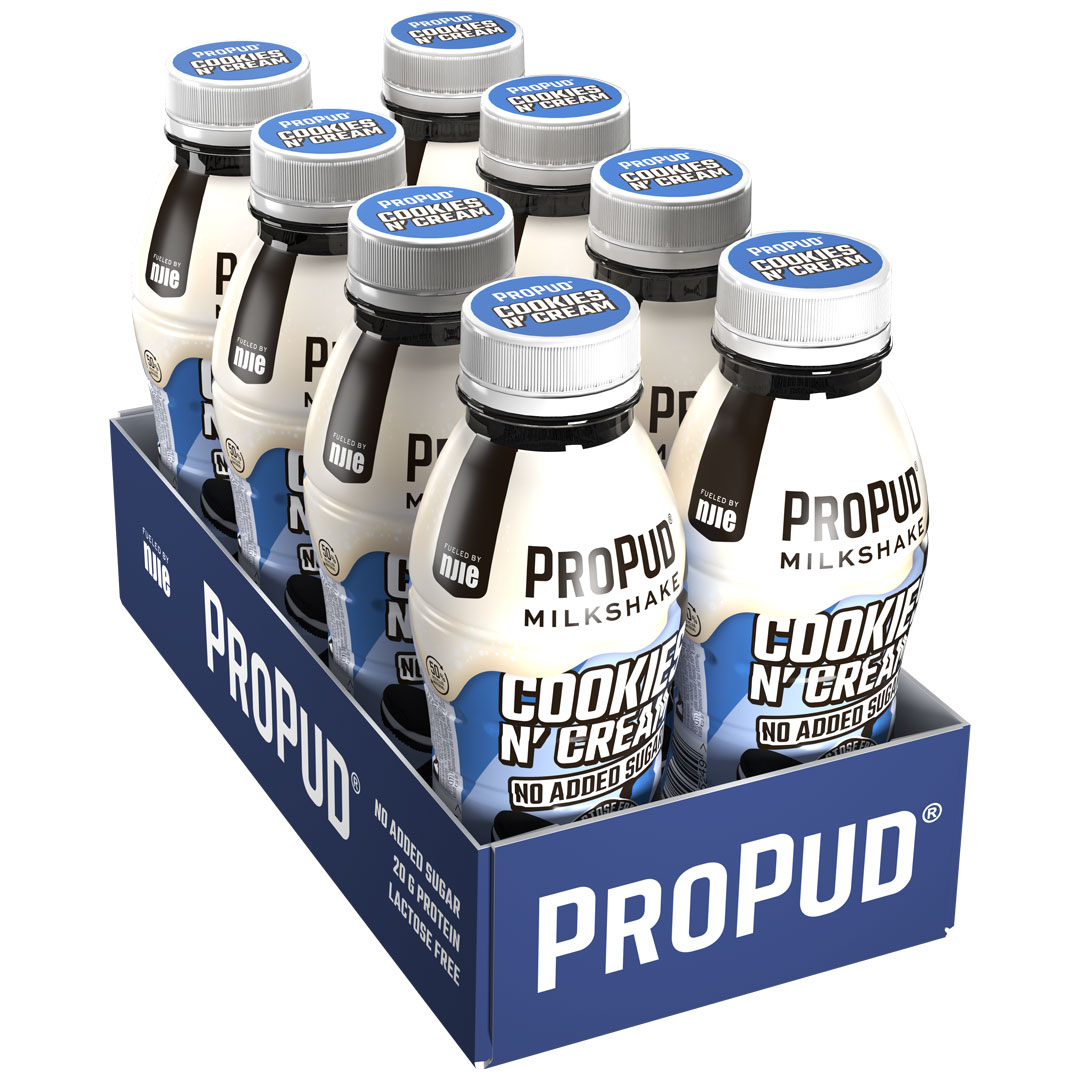 8 x NJIE ProPud Protein Milkshake 330 ml Cookies & Cream