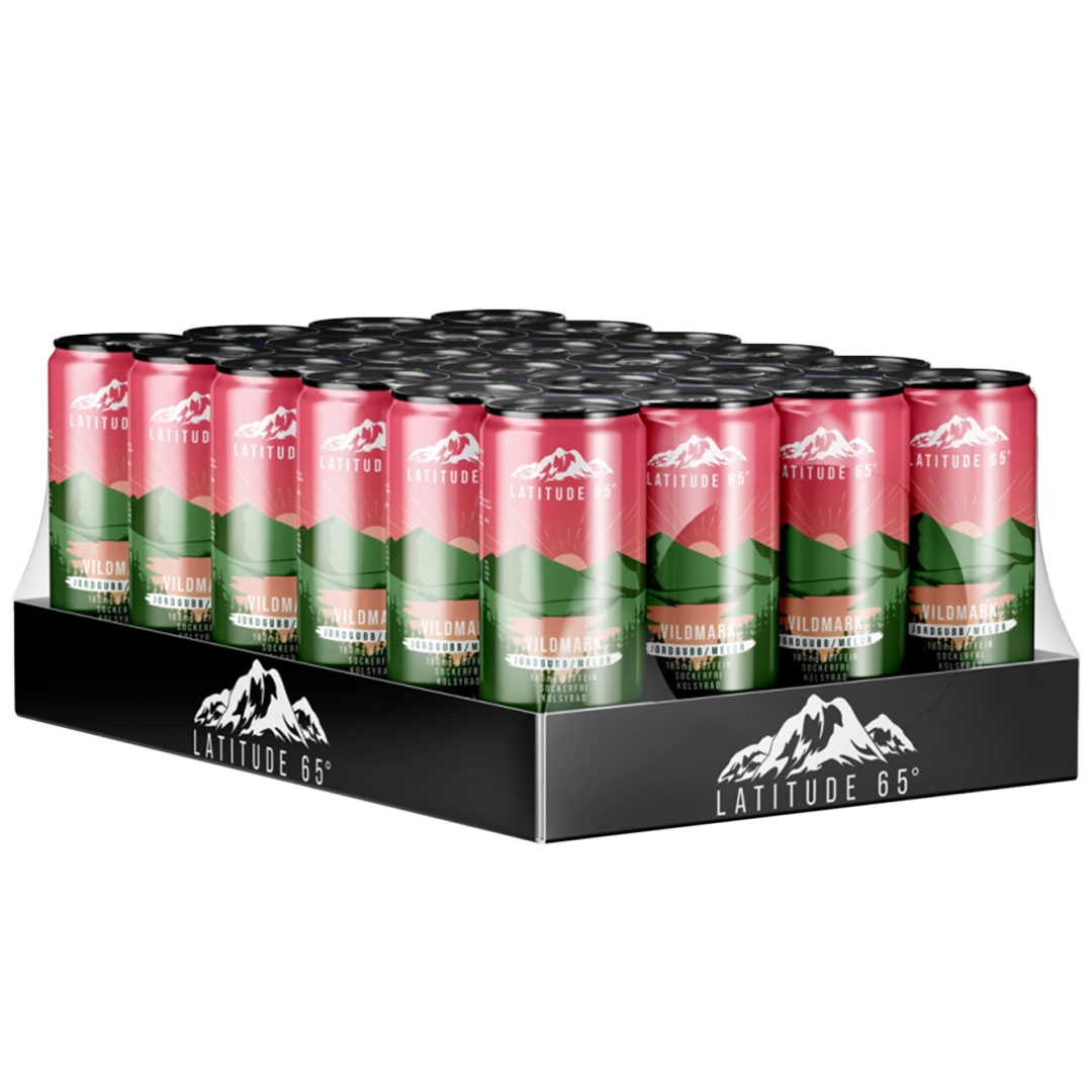 24 x Latitude 65 330 ml Vildmark - Mansikka ja Meloni
