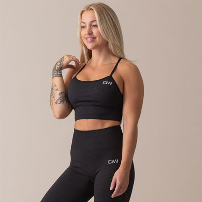 ICANIWILL Queen Mesh Seamless Sport Bra Graphite