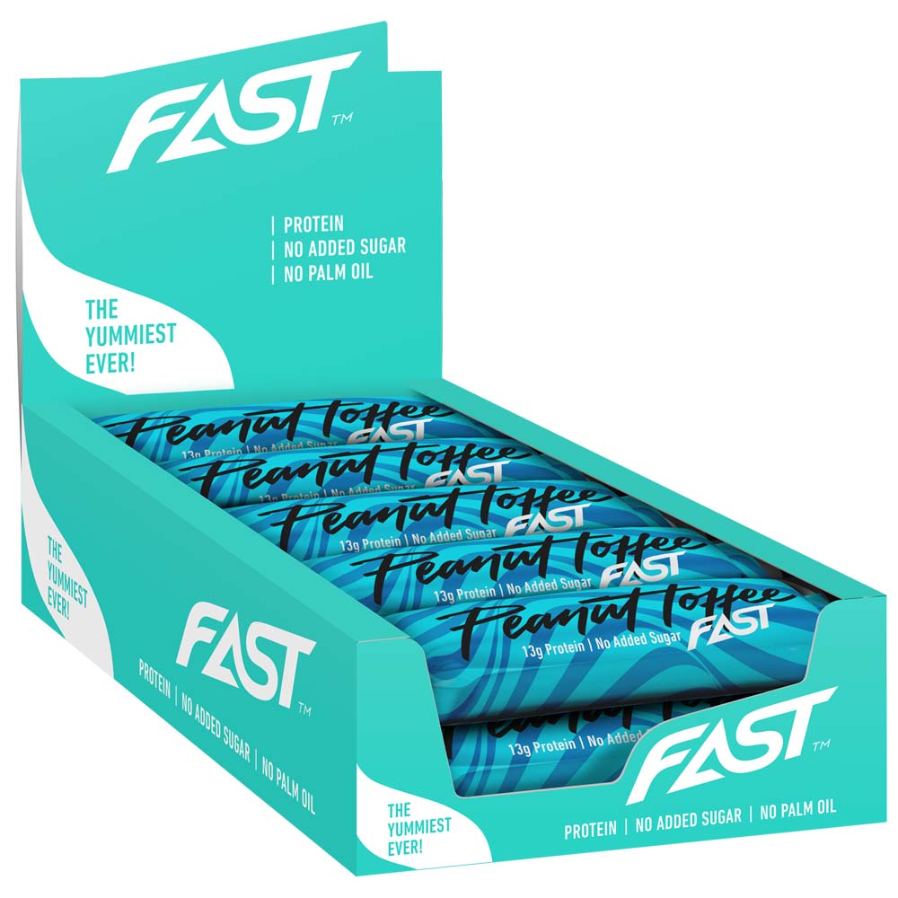 15 x FAST Sport Nutrition Enjoyment Bar 45 g Peanut Toffee