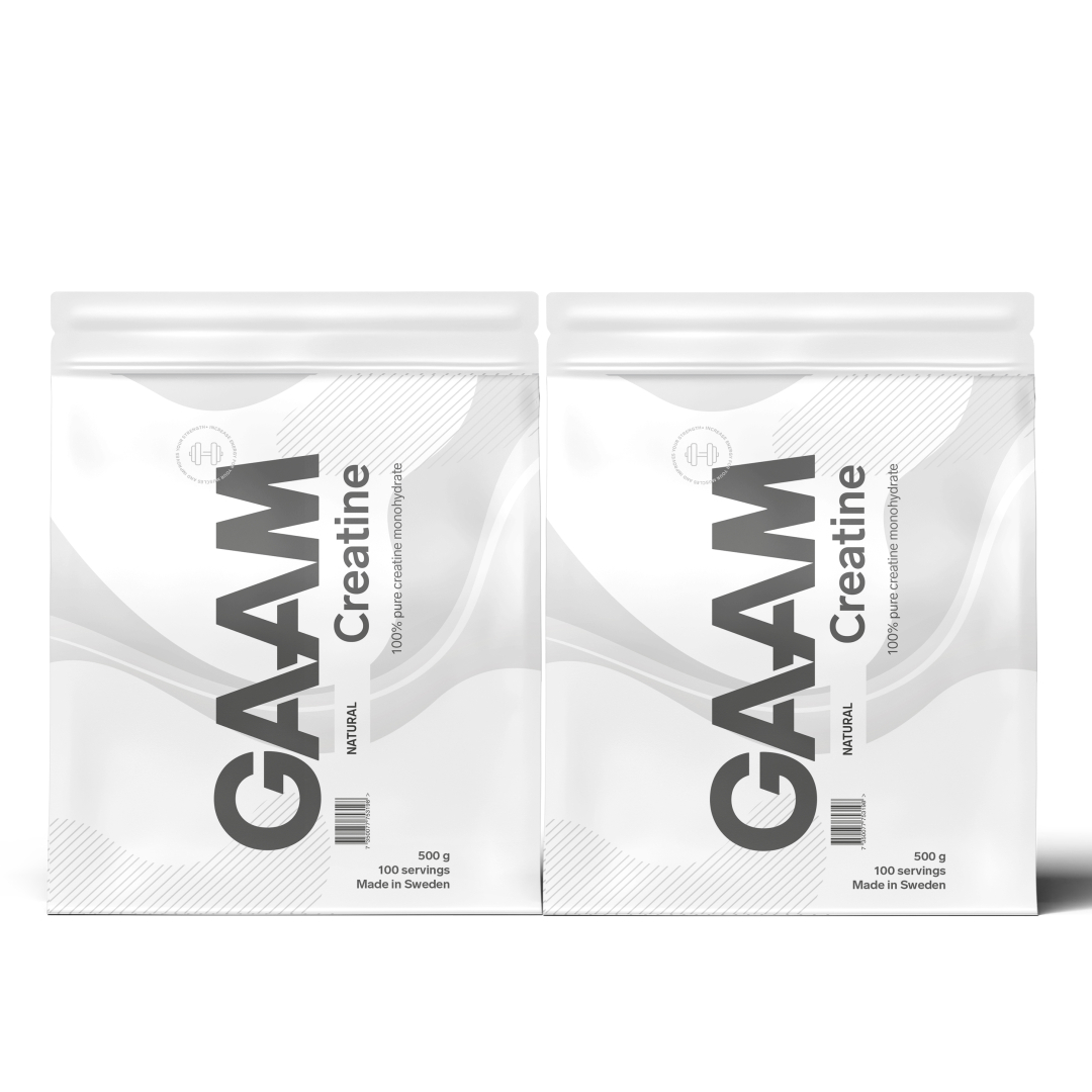 2 x GAAM Creatine Monohydrate 500 g