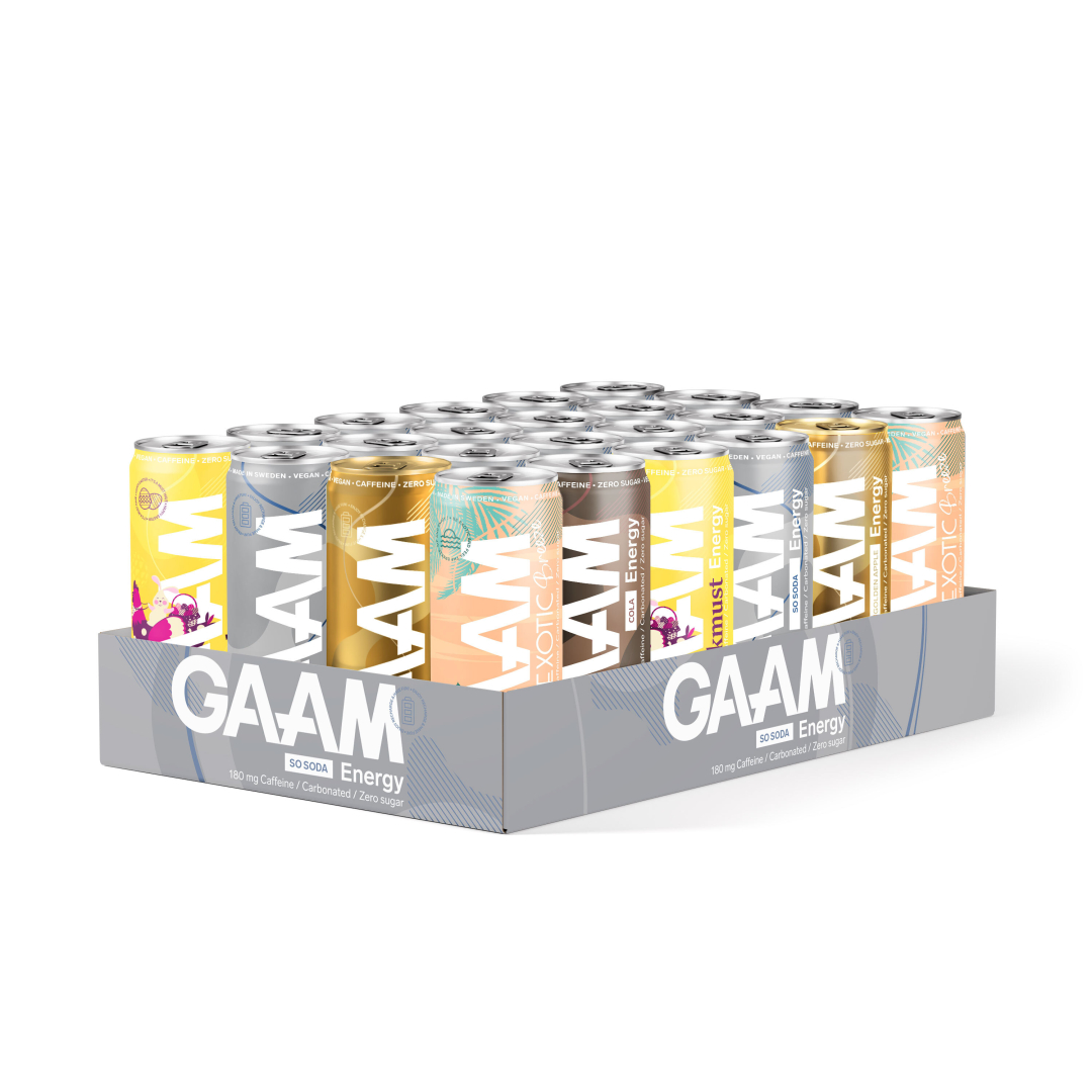 24 x GAAM Energy 330 ml Valitut maut Mix-lava