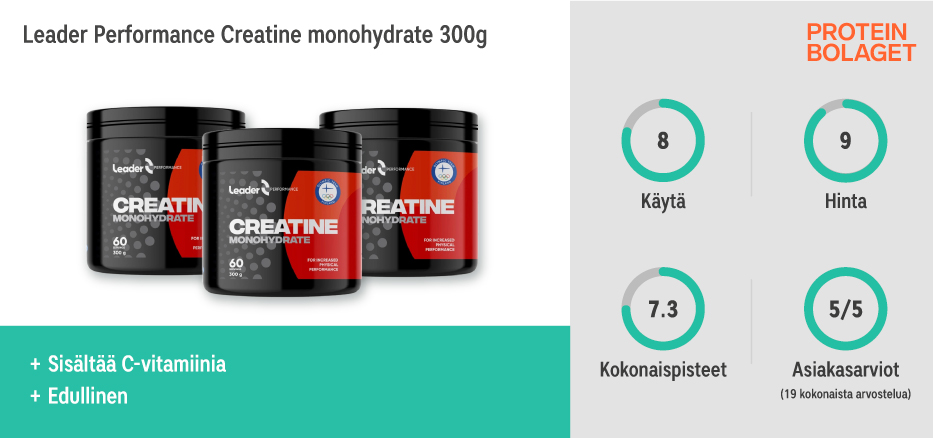Paras Kreatiini 2024 - Leader Performance Creatine monohydrate 300 g