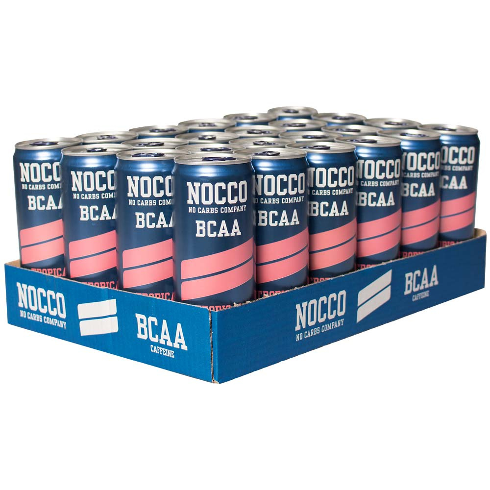 24 x NOCCO BCAA 330 ml Tropical ryhmässä Juomat / Energiajuomat @ Proteinbolaget (FI-0027)