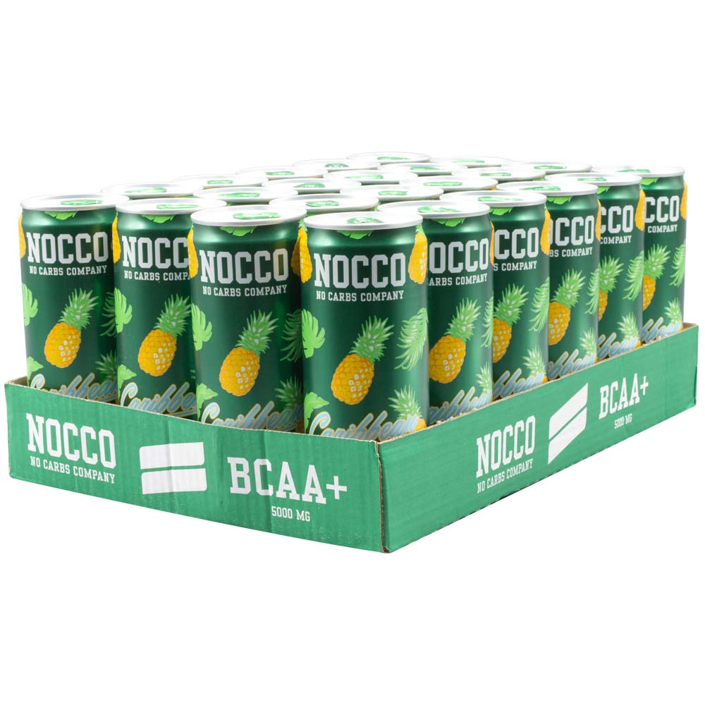 24 x NOCCO BCAA+ 330 ml Caribbean Kofeiiniton ryhmässä Juomat / Energiajuomat @ Proteinbolaget (FI-0030)
