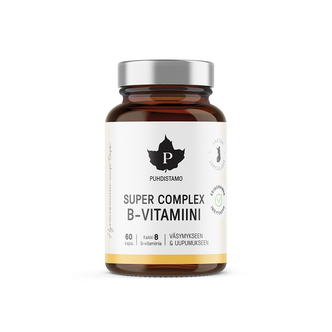 Puhdistamo Super Complex B-vitamiini 60 kaps ryhmässä Lisäravinteet / Vitamiinit / B-vitamiini @ Proteincompany (FI-0115)