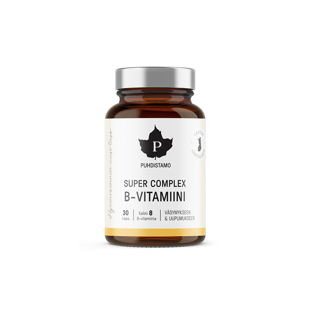 Puhdistamo Super Complex B-vitamiini 30 kaps ryhmässä Lisäravinteet / Vitamiinit / B-vitamiini @ Proteinbolaget (FI-0116)
