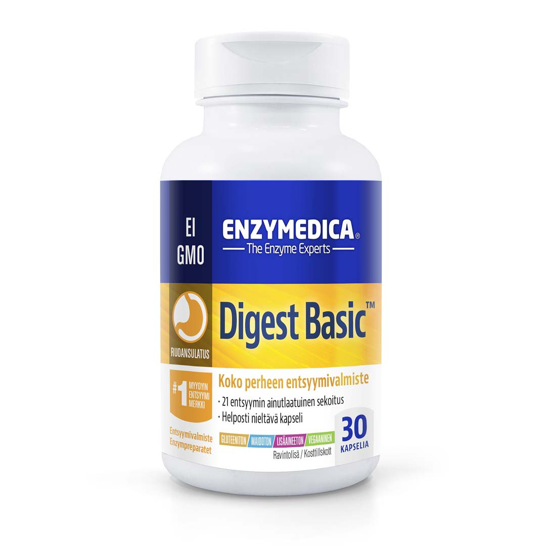 Puhdistamo Enzymedia Digest Basic 30 kaps ryhmässä Luontaistuotteet / Probiootit @ Proteinbolaget (FI-0174)
