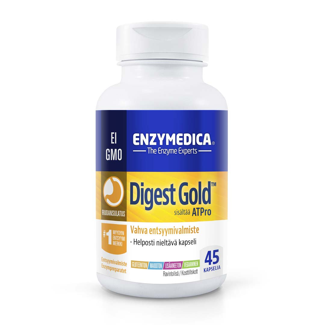 Puhdistamo Enzymedia Digest Gold 45 kaps ryhmässä Luontaistuotteet / Probiootit @ Proteinbolaget (FI-0176)