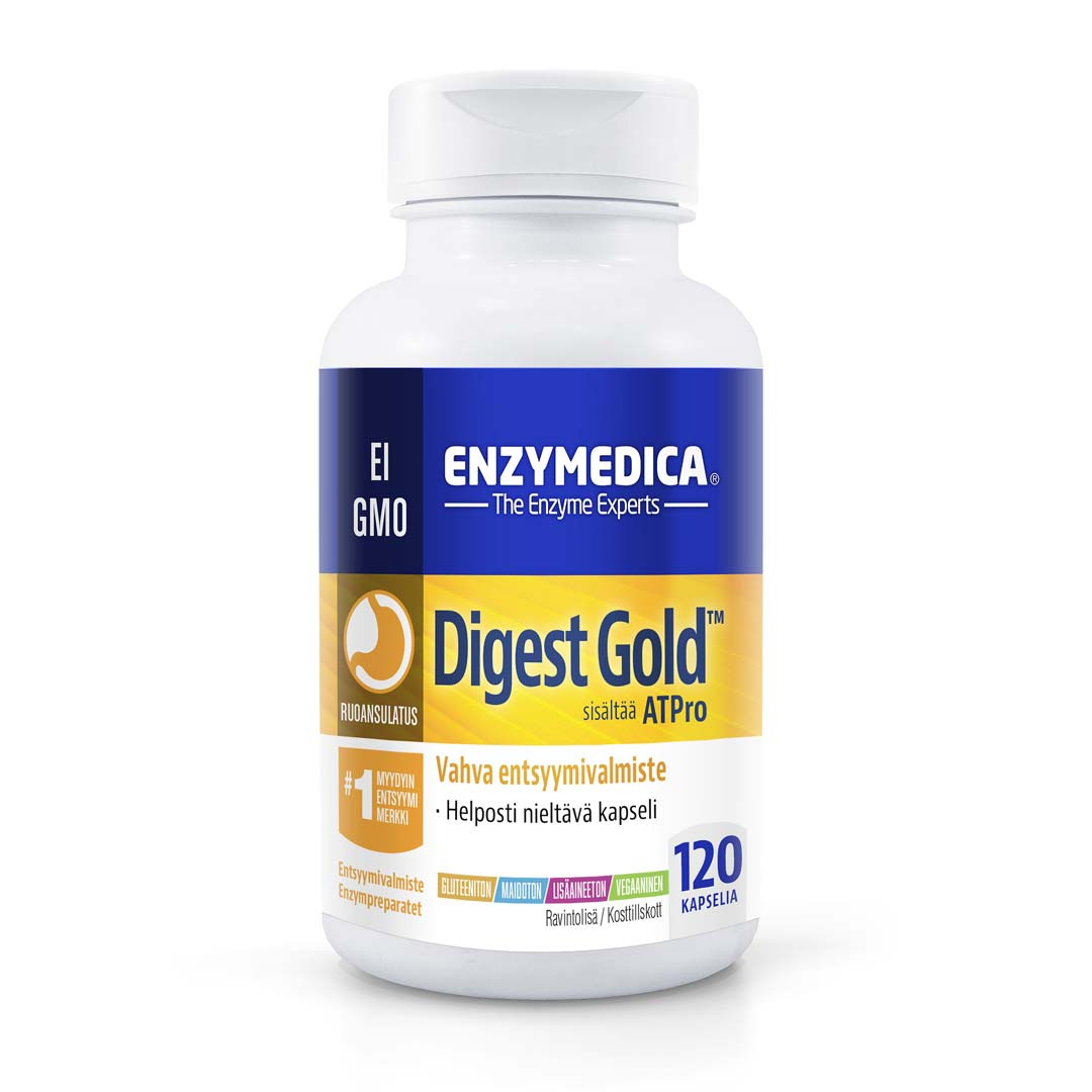 Puhdistamo Enzymedia Digest Gold 120 kaps ryhmässä Luontaistuotteet / Probiootit @ Proteincompany (FI-0179)