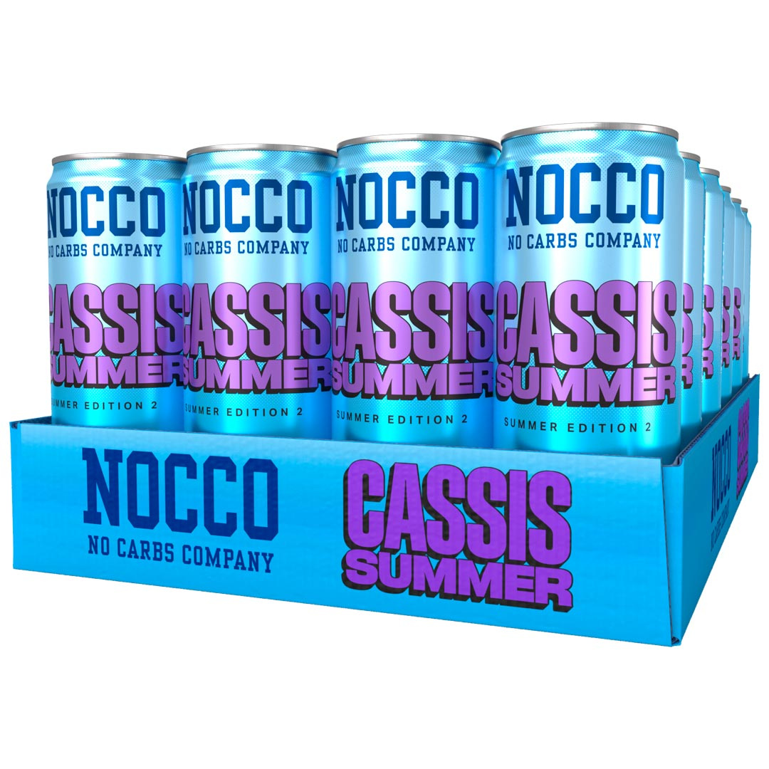 24 x NOCCO BCAA 330ml Cassis Summer ryhmässä Juomat / Energiajuomat @ Proteinbolaget (FI-220032)