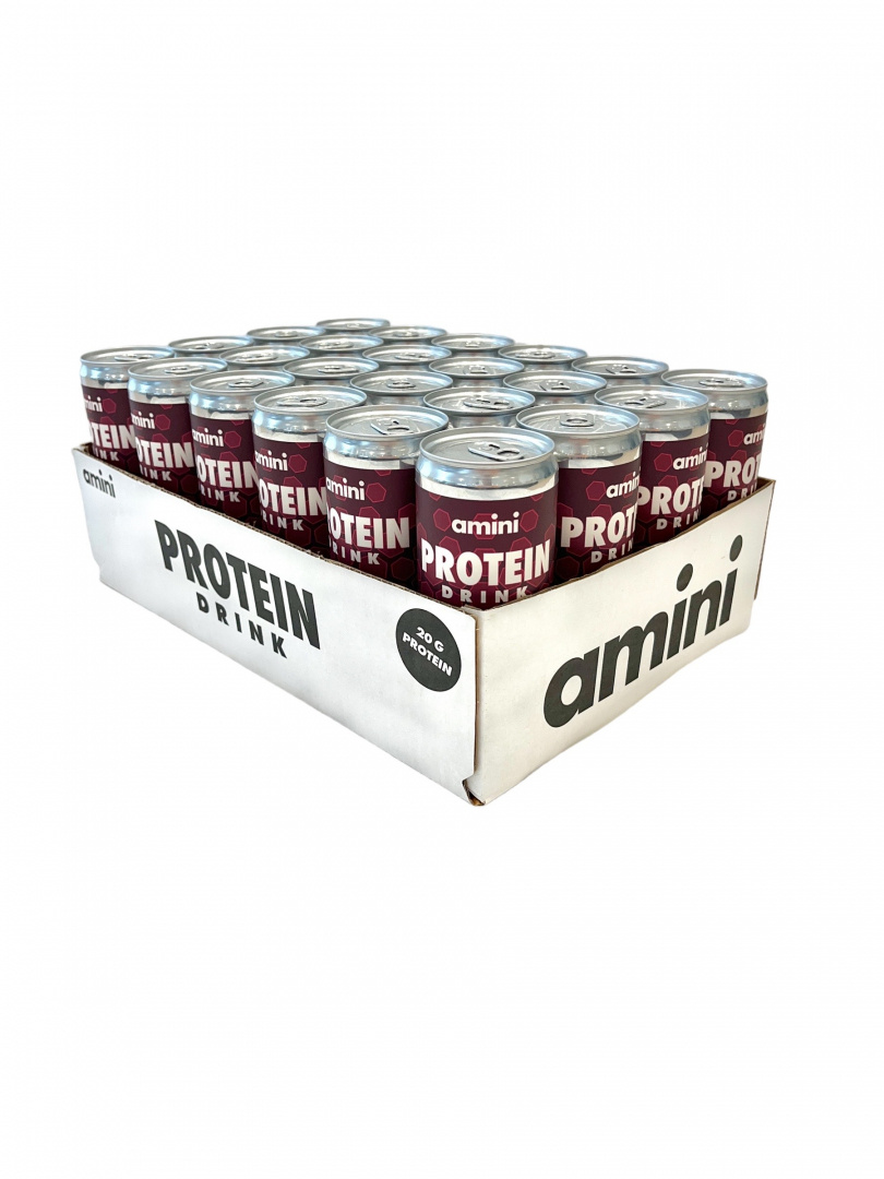 24 x Amini Protein Drink 330 ml Raspberry Apple (Kofeiiniton) ryhmässä Juomat / Energiajuomat @ Proteinbolaget (FI-3343)