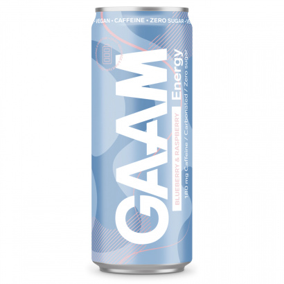 24 x GAAM Energy 330 ml Blueberry & Raspberry