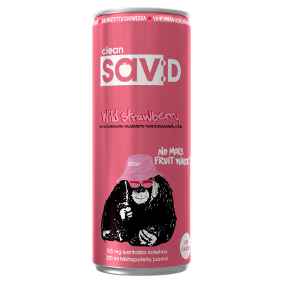 24 x Clean sav:D 330 ml Villimansikka