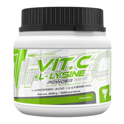 Trec Vit.C + L-lysine Powder 300 g ryhmässä Lisäravinteet / Vitamiinit / Antioksidantit @ Proteinbolaget (PB-0119)