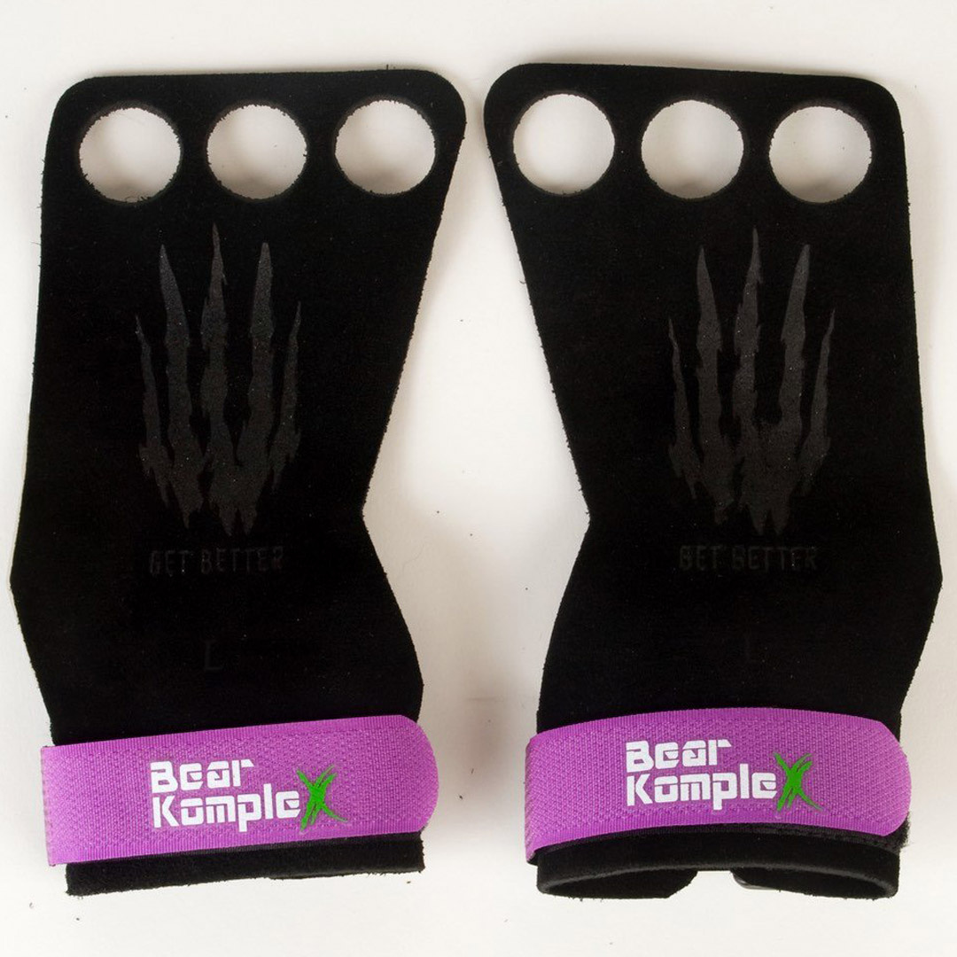 Bear KompleX 3hole Hand Grips Purple ryhmässä Treenivälineet ja varusteet / Vetoremmit ja Gripit @ Proteincompany (PB-01238)