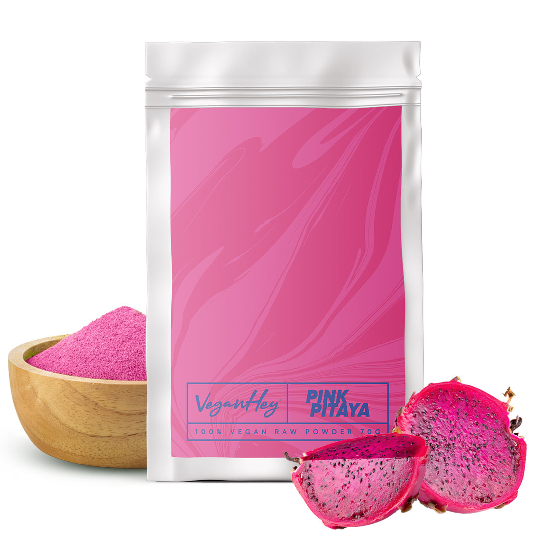 VeganHey Raw Powder 70 g Pink Pitaya ryhmässä Luontaistuotteet / Terveysruoka muu @ Proteinbolaget (PB-0321)