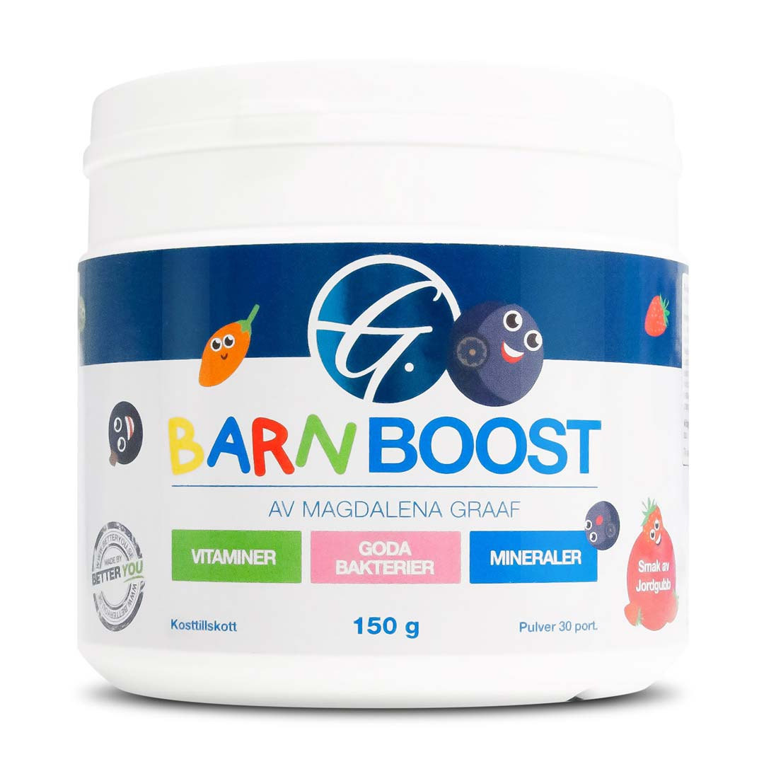 Better You Barn Boost 150 g Jordgubb ryhmässä Lisäravinteet / Vitamiinit / Monivitamiinit @ Proteinbolaget (PB-05781)