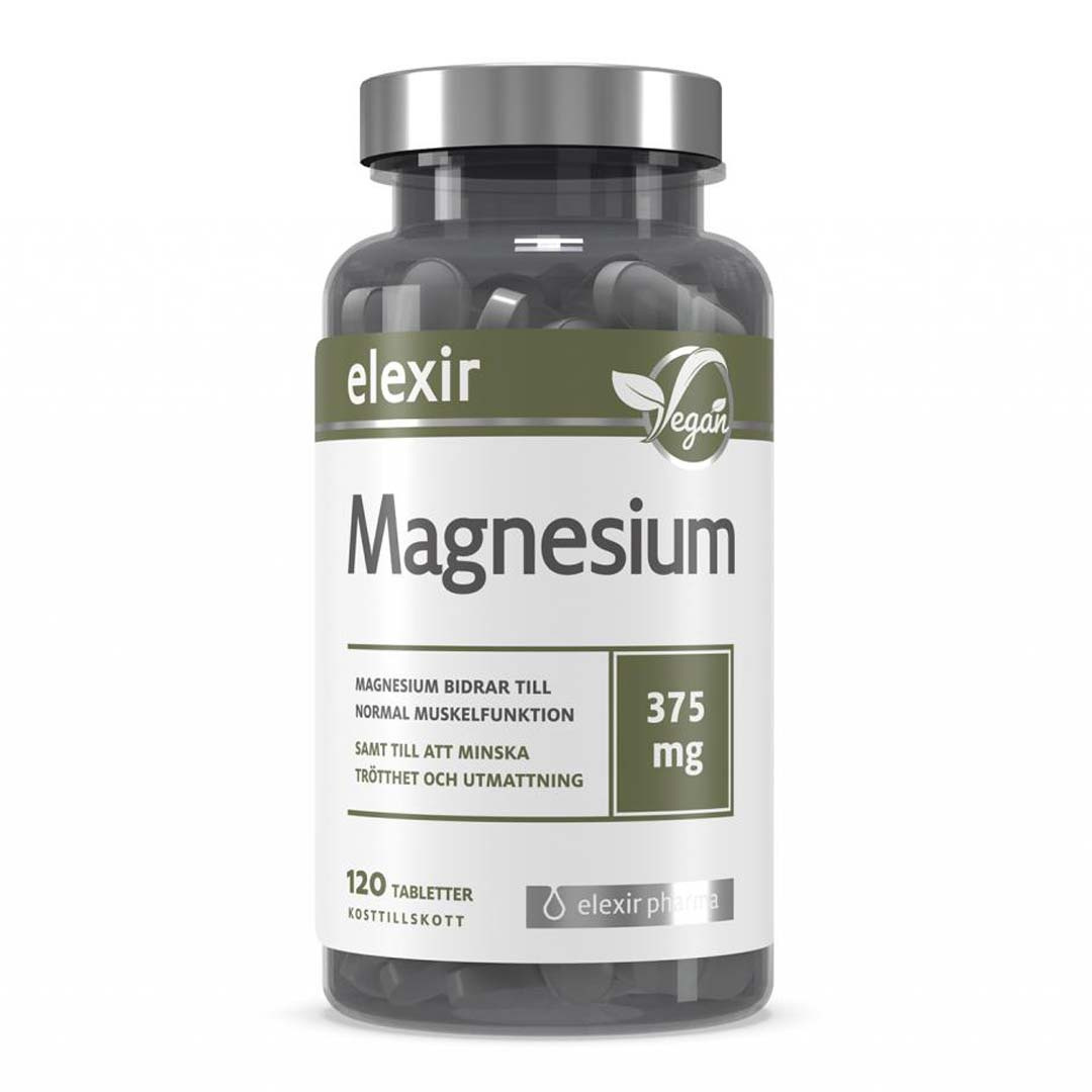 Elexir Pharma Magnesium 375 mg ryhmässä Lisäravinteet / Mineraalit / Magnesium @ Proteincompany (PB-096)