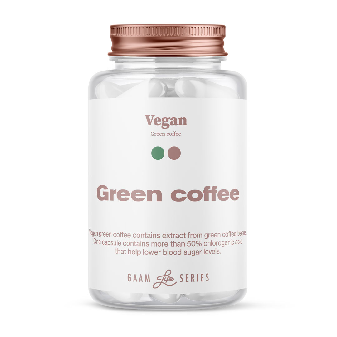 GAAM Life Series Vegan Green Coffee 60 caps ryhmässä Lisäravinteet / Painonpudotus @ Proteinbolaget (PB-10005)