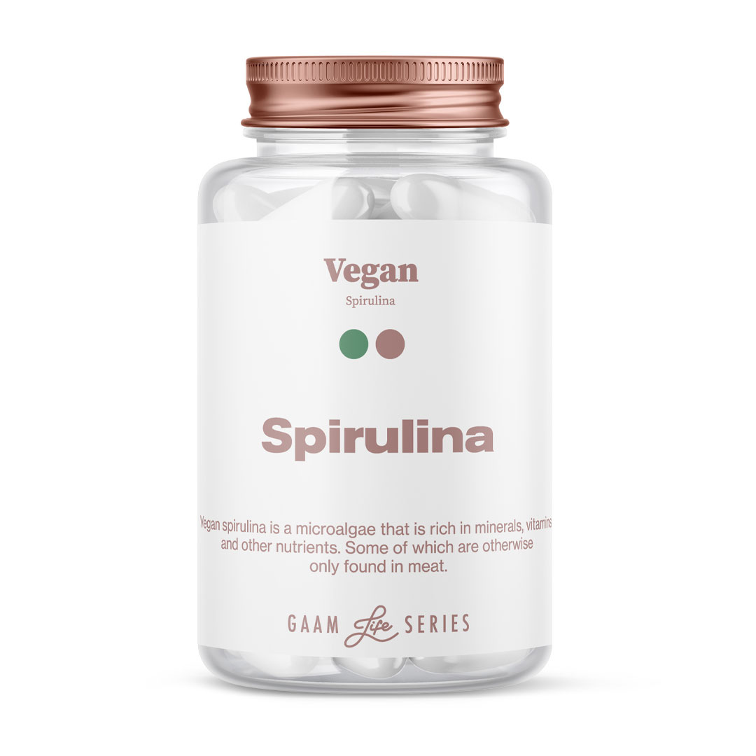 GAAM Life Series Vegan Spirulina 60 caps ryhmässä Luontaistuotteet / Spirulina @ Proteinbolaget (PB-10009)
