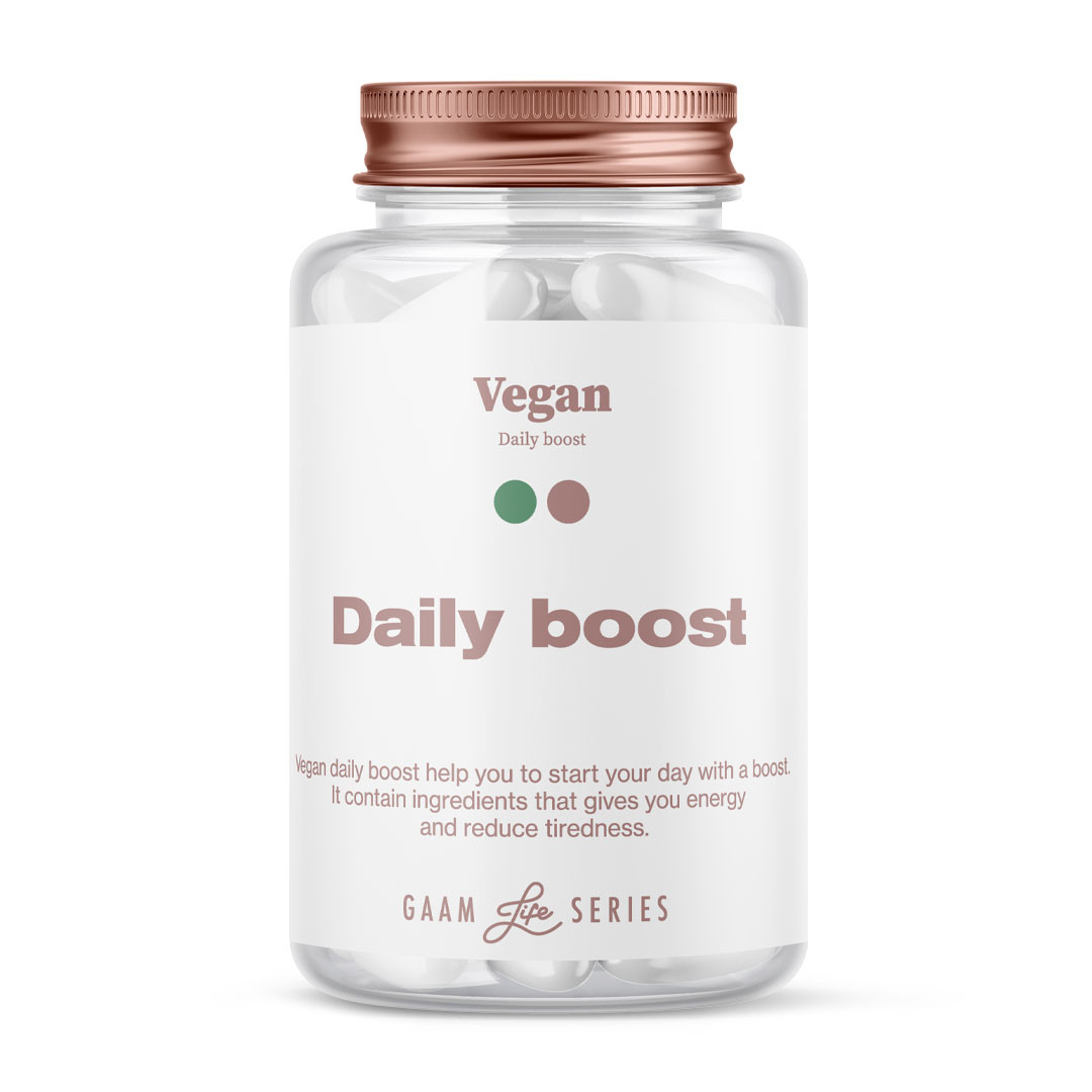 GAAM Vegan Daily boost 60 caps ryhmässä Lisäravinteet / Vitamiinit / Monivitamiinit @ Proteinbolaget (PB-10011)