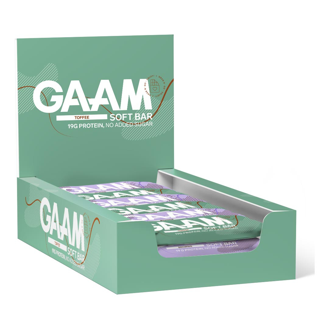 12 x GAAM Soft Bar 55 g Mix-laatikko ryhmässä Patukat / Proteiinipatukat @ Proteincompany (PB-11311)