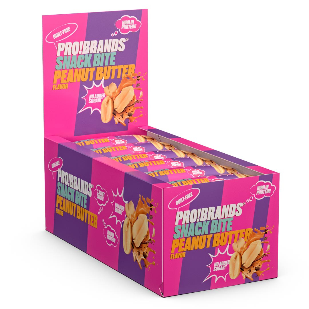24 x Pro Brands Snackbite 35 g Peanut Butter ryhmässä Patukat / Proteiinipatukat @ Proteinbolaget (PB-1254802)
