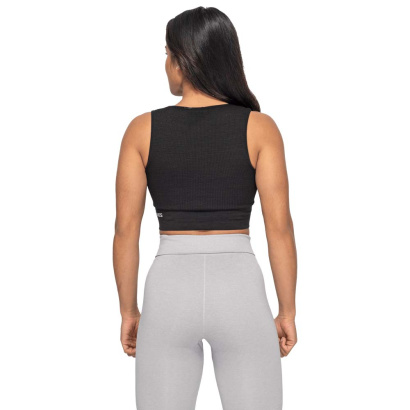 Better Bodies Rib Seamless Top Black Melange