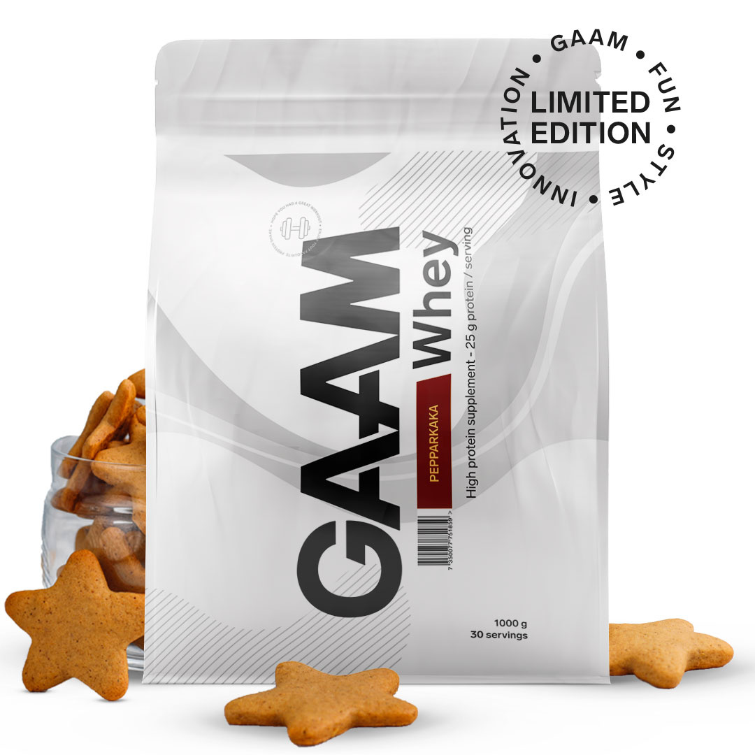 GAAM 100% Whey Premium 1 kg Pepparkaka ryhmässä Lisäravinteet / Proteiinijauheet / Heraproteiini / Herakonsentraatti @ Proteinbolaget (PB-1533-16)