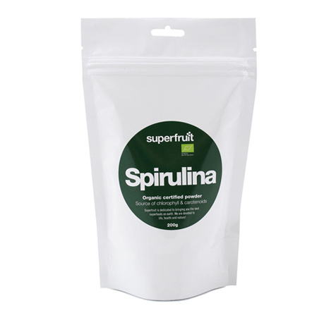 Superfruit Spirulina pulver EKO 200 g ryhmässä Luontaistuotteet / Spirulina @ Proteinbolaget (PB-1634)