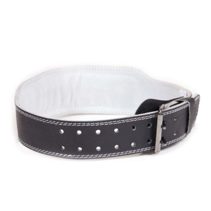 Gorilla Wear 4 Inch Padded Leather Belt Black