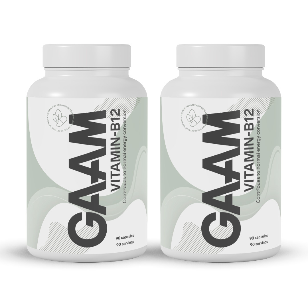 GAAM Vitamin B12 180 caps ryhmässä Lisäravinteet / Vitamiinit / B-vitamiini @ Proteinbolaget (PB-16881)