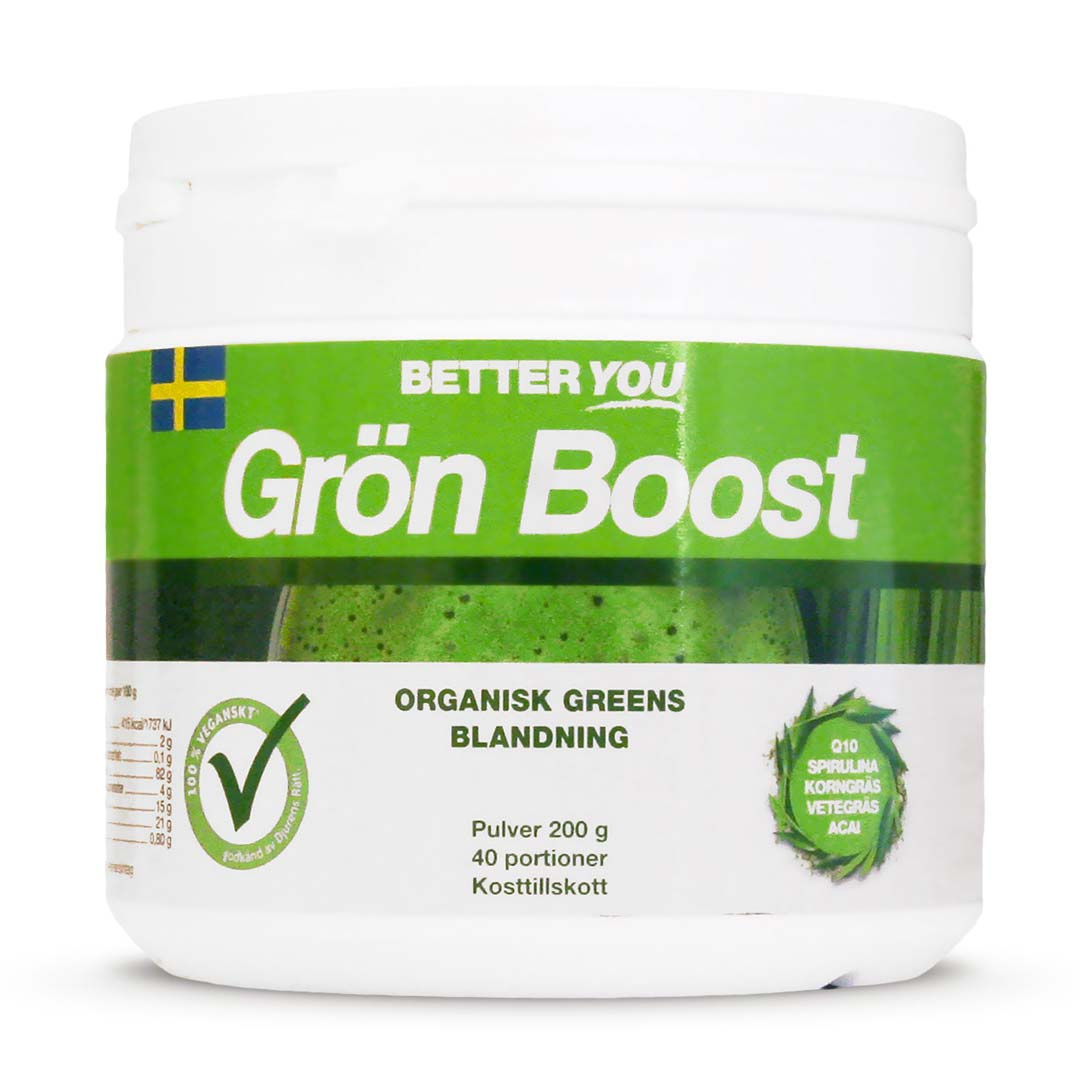 Better You Grön Boost Pulver 200 g ryhmässä Luontaistuotteet / Viherjauheet @ Proteinbolaget (PB-16992)