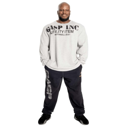 GASP Thermal Gym Sweater Grey Melange